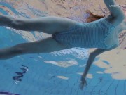 Anna Netrebko swims underwater in swimming pool purely naked 2/16