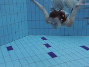 Anna Netrebko swims underwater in swimming pool purely naked 4/16