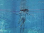 Anna Netrebko swims underwater in swimming pool purely naked 6/16