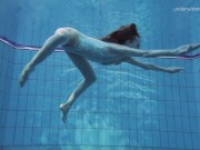Anna Netrebko swims underwater in swimming pool purely naked 8/16