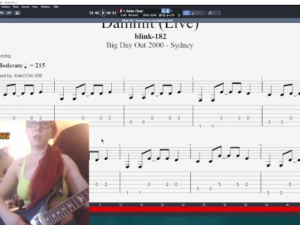 Guitar Practice Session 8 - Damnit (Blink 182) (Electric)