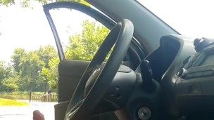 Caught ginger bear playing with cock in public
