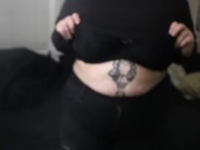 Big titty goth gf strip tease 