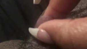 Hairy pussy rubbing close up of fat pussy 