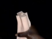 Stroking BBC with my pocket pussy until I cum all over