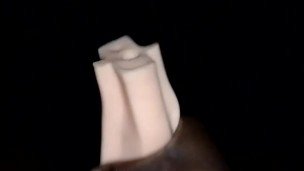 Stroking BBC with my pocket pussy until I cum all over