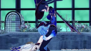 Genshin Impact - FUTA Mona Facefucks Ganyu Hentai