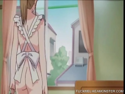 Hot Maid In A Naked Apron Pleases Master