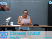 SNN Anchor Carmela Clutch Masturbates while giving the news 16/16