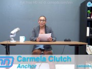 SNN Anchor Carmela Clutch Masturbates while giving the news 2/16