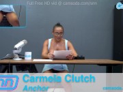 SNN Anchor Carmela Clutch Masturbates while giving the news 4/16