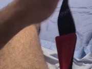 Preview: Big amateur italian cock, soft to hard, ball tied, male precum squirt. OF: @dodgyitalian 3/16