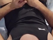 Preview: Big amateur italian cock, soft to hard, ball tied, male precum squirt. OF: @dodgyitalian 6/16