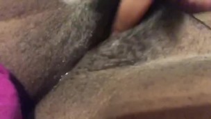 Fat Hairy Nasty Bitch Cumming and Squirting while on period 