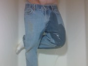 Gardening and cleaning off in the shower 13/16