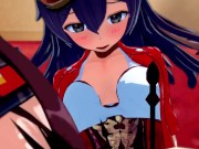 Finally find a correct use of Amber as a sexual toy for LaSignora (genshin impact)