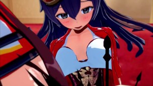 Finally find a correct use of Amber as a sexual toy for LaSignora (genshin impact)