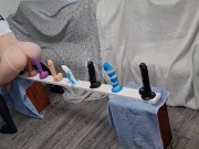 Skinny Babe Riding all Her Dildos from Small to Big till Big Orgasm 5/16