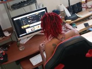 Fucking in the office on a small table. Big booty freak  3/16