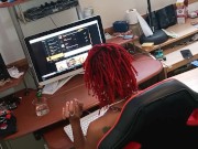 Fucking in the office on a small table. Big booty freak  4/16