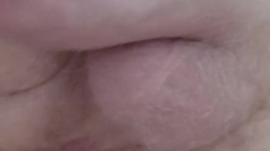Enema, fingering my ass and fucking a dildo with my hairy ginger ass