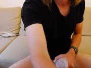 Played with myself and fleshlight until I made a mess on the floor