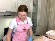 Pretty girl with very sexy legs and a gorgeous ass came for waxing 2/16