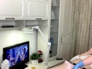 Pretty girl with very sexy legs and a gorgeous ass came for waxing 8/16