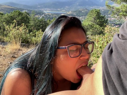 my REAL STEPMOM sucks my dick in the field! 4k