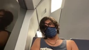Wanking at the commuter train