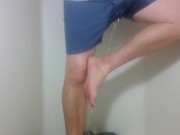 Almost didn't make it peeing in the shower 12/16