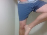 Almost didn't make it peeing in the shower 8/16