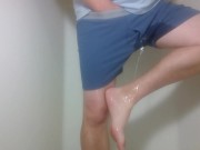 Almost didn't make it peeing in the shower 9/16