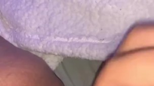 Chubby trans boy playing with his T dick