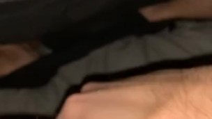 Under the covers with my hard cock 