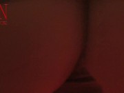 Stunning lady Regina Noir shows her pussy lying on the couch. 9/16