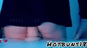 Wife & husband can’t get enough of that huge dildo! Husband needs real dick asap!