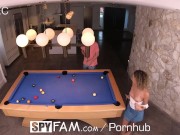 SPYFAM Curly Haired Step Sister Loses Pool Game 7/16