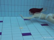 Roxalana Cheh swims naked lonely in the pool 4/16