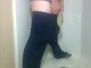 Pissing in a condom 7/16