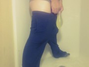 Being Naughty in the Suburbs Pee Compilation with cumming and condom pissing 13/16