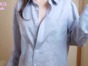 彼シャツでノーブラノーパン生着替え下着紹介❤️ - Screenshot 14 of 16 - Cute