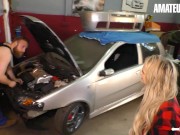 HAUSFRAUFICKEN - Gorgeous German Babe Hardcore Sex With Horny Mechanic 2/16