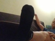 JERKING WITH MY SOCKS AFTER FEET WORSHIP (#Heavenhandjob)