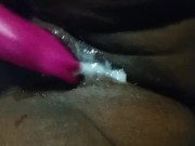 Playing with my pink toy