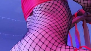 Rave femboyは、おもちゃが彼の根性:Dに立ち往生して踊った後、自分自身をファックします