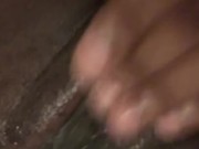 Rubbing my big ass clit til I cum 