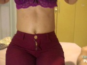 Dry humping in tight jeans cum in pants from a lap dance 3/16