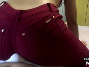 Dry humping in tight jeans cum in pants from a lap dance 6/16