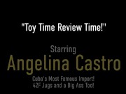 Huge BOOBed Thick Latina Angelina Castro Tries Her New Vibrators In Bed! 1/16